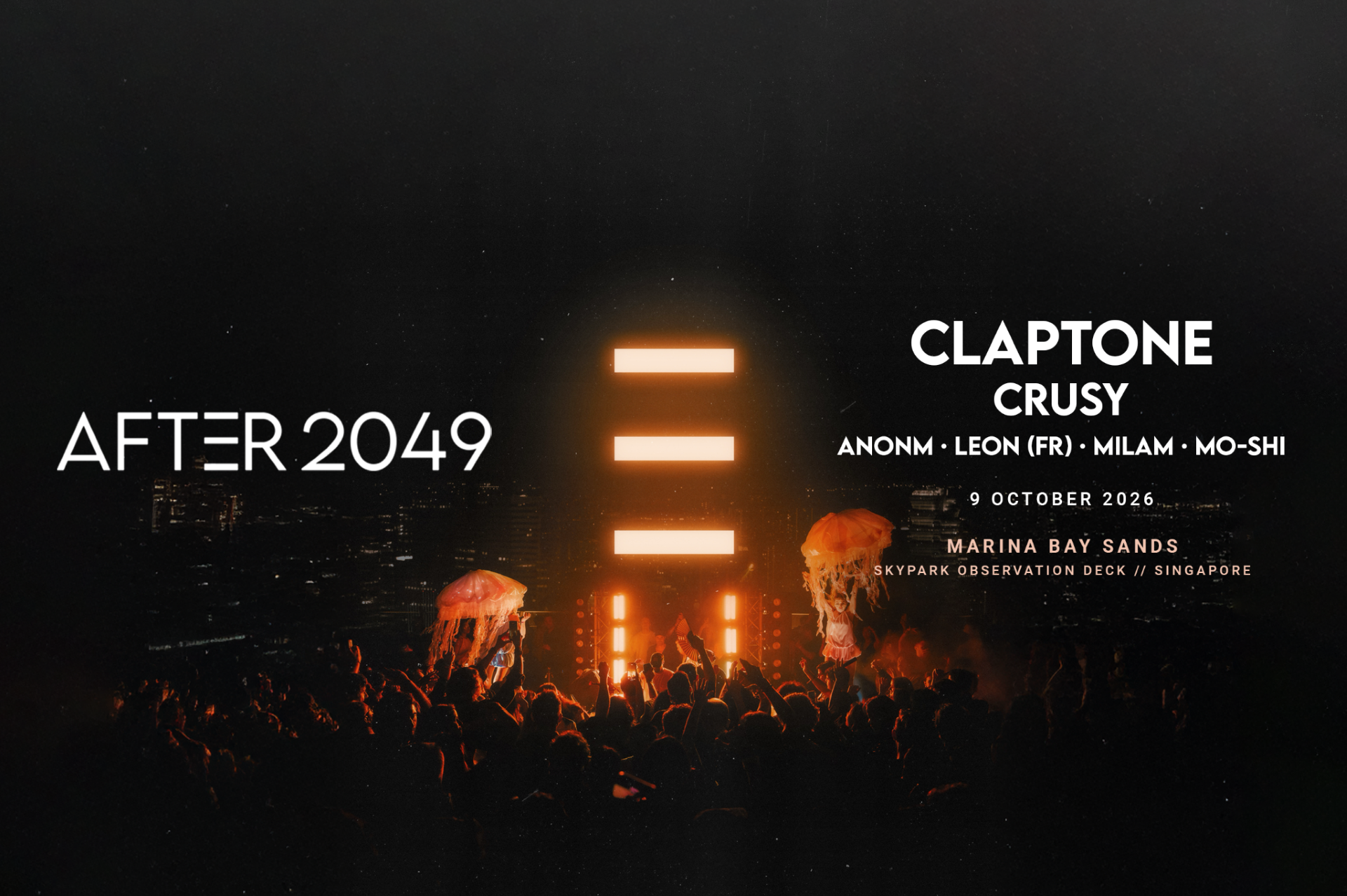 AFTER 2049 : Claptone et Crusy en vedette pour lancer le week-end du Grand Prix de Singapour