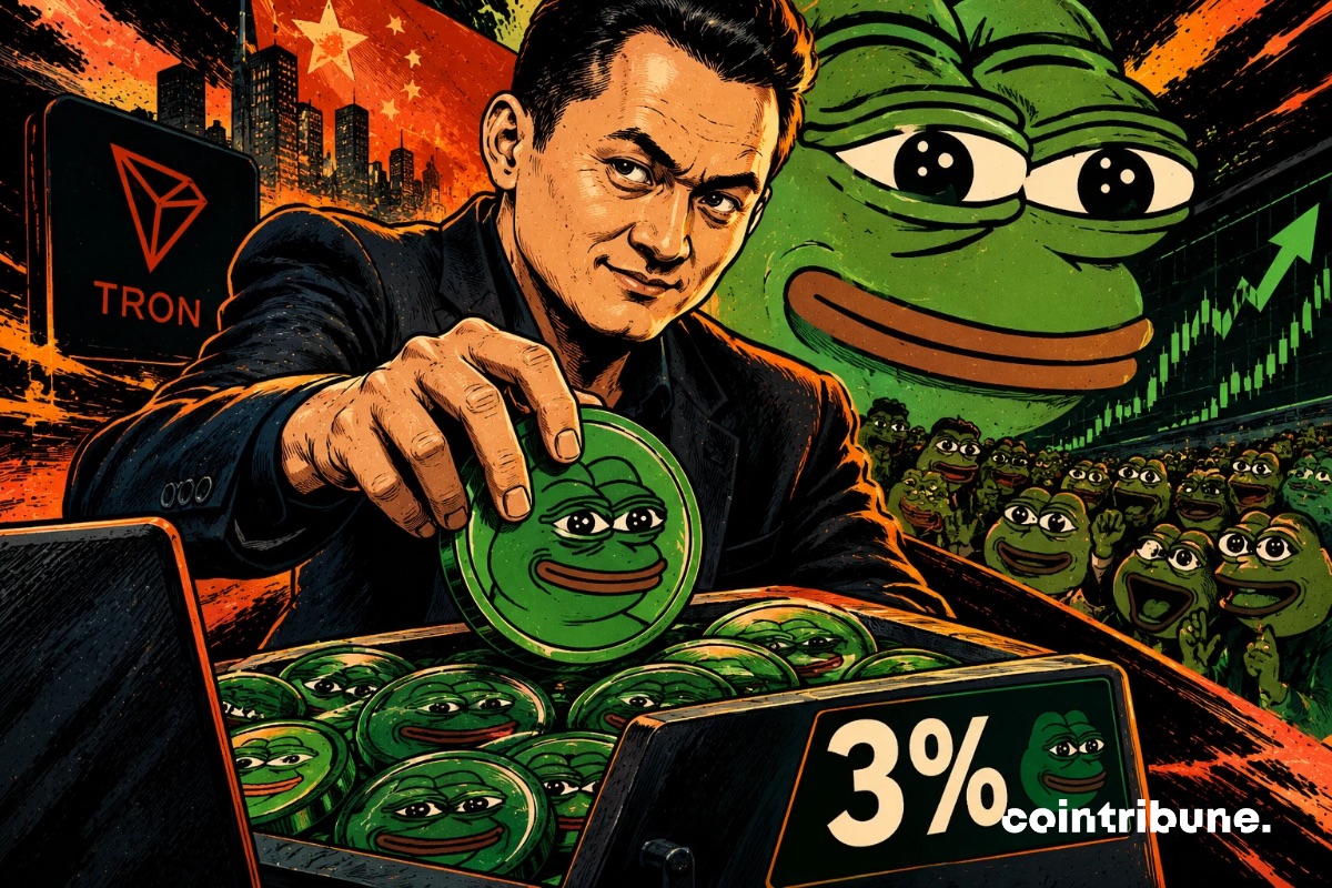 Justin Sun achète 3 % du mèmecoin PEPE pour 50 millions de dollars