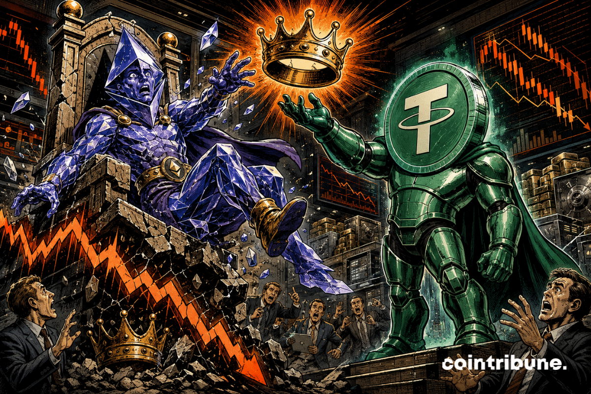 L’USDT dépasse Ethereum : un changement inattendu sur le marché des cryptos